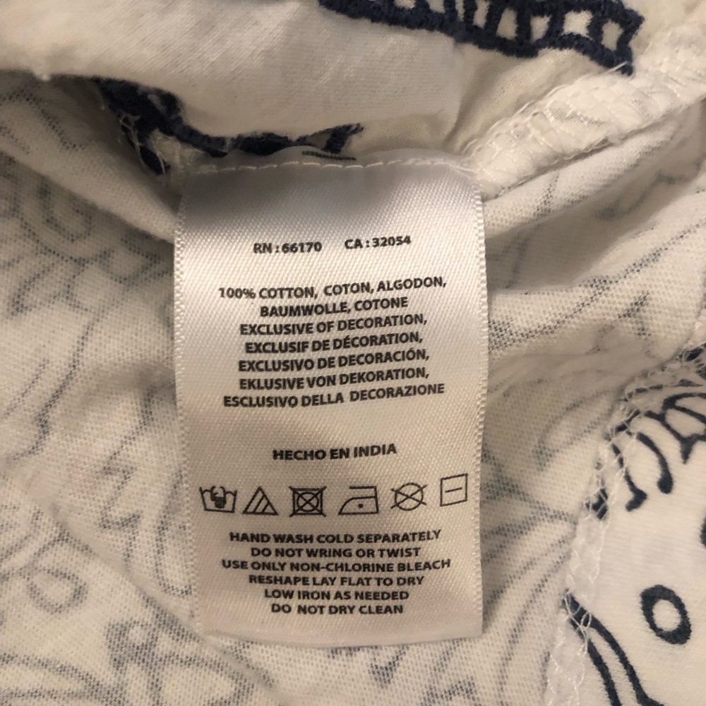 Anthropologie Maeve Ester Eyelet Embroidered Scalloped Blue White Top size XS/S - Picture 12 of 15